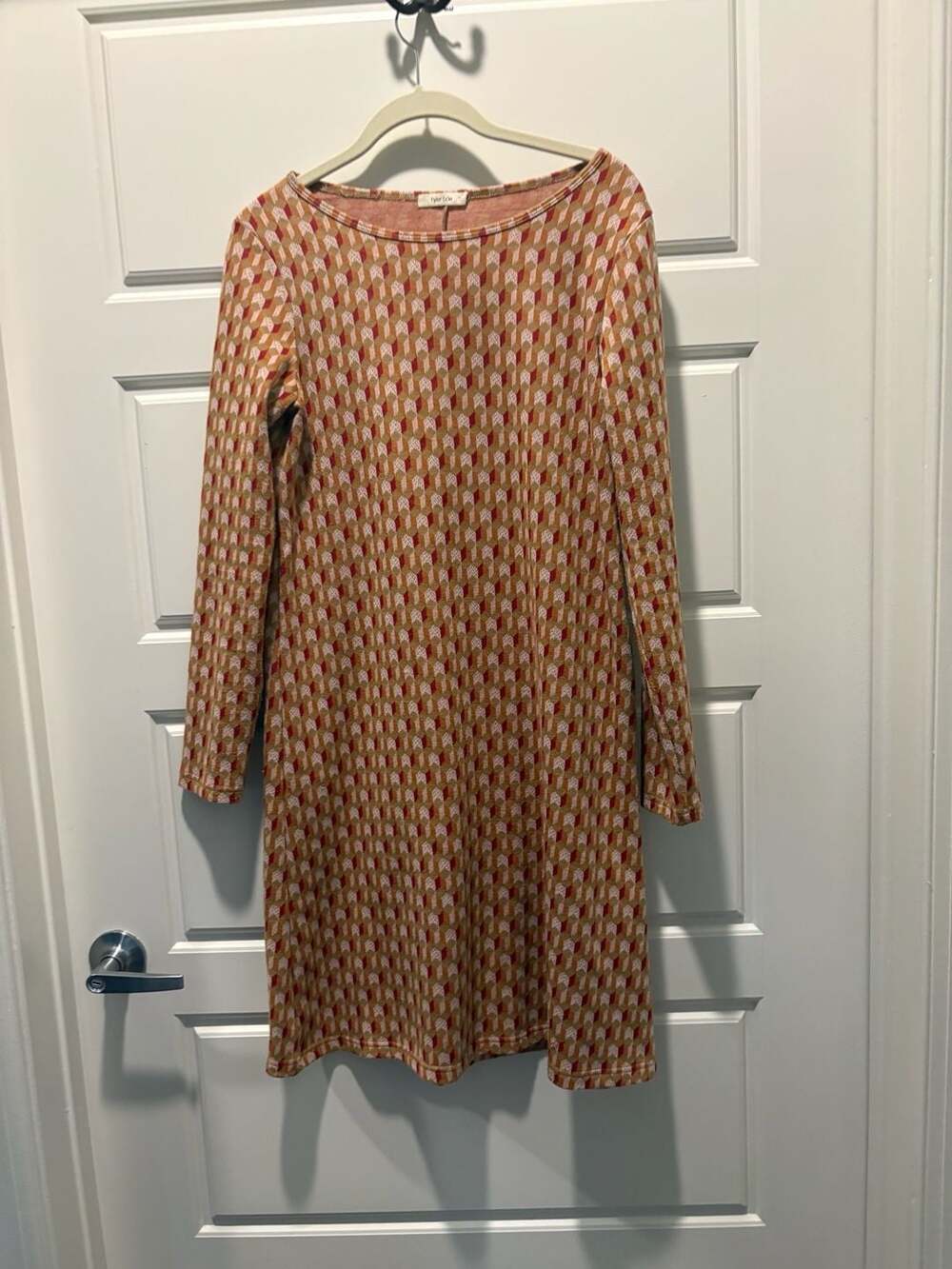 tyler böe Long Sleeve Geometric Pattern Shift Dress